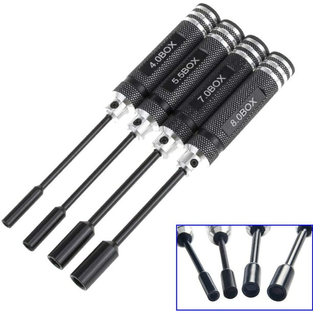 Blue 4 in 1 RC Metal Hex Nut Key Screws 4.0 ~ 8.0mm for Model Car Driver Wrench